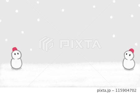 雪だるまの背景素材のイラスト素材 [115904702] - PIXTA