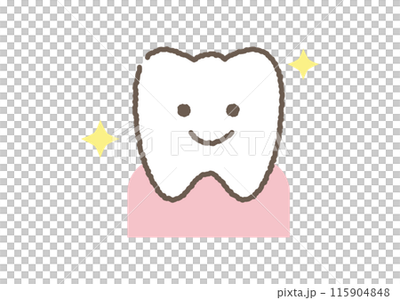 Healthy gums and teeth illustration 115904848