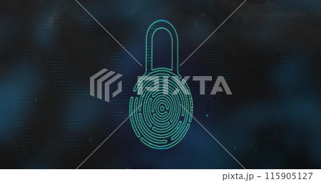Image of number online security padlock icon 115905127