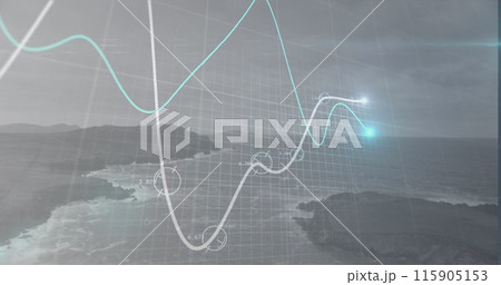 Image of network of connections over cityscape 115905153