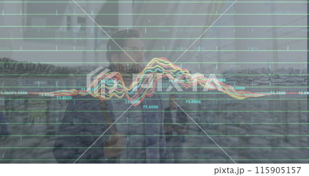 Image of data processing over diverse business people Image of data processing over diverse business people 115905157