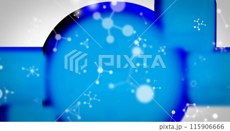Image of multiple falling networks of connections on blue background Image of multiple falling networks of connections on blue background 115906666
