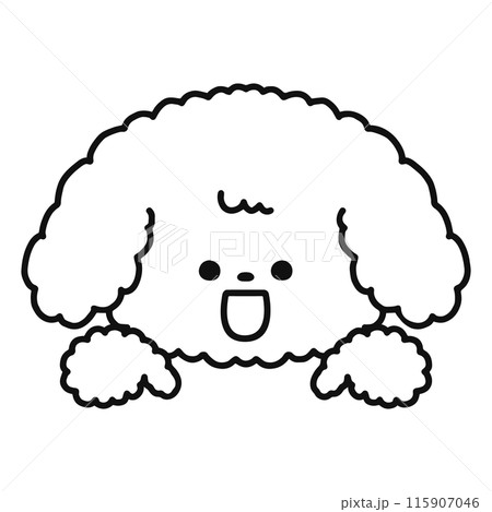 ここがポイント！／犬・線画 115907046