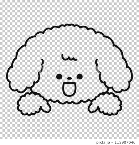 ここがポイント！／犬・線画 115907046