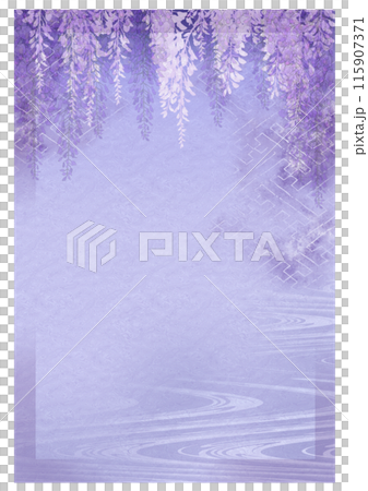 Mourning postcard featuring wisteria flowers (purple) Mourning postcard featuring wisteria flowers (purple) 115907371