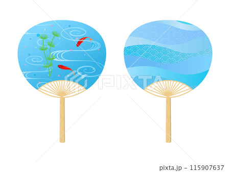 夏の風物詩、涼しさを誘う水紋のうちわ 夏の風物詩、涼しさを誘う水紋のうちわ 115907637