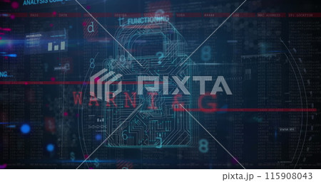 Image of data processing over padlock 115908043