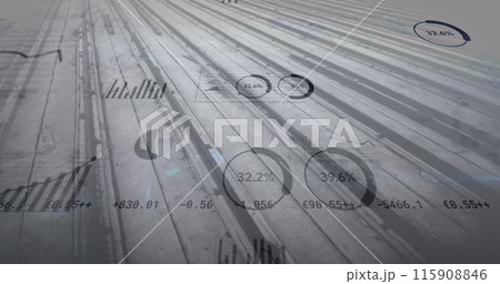 Image of financial data processing over street Image of financial data processing over street 115908846