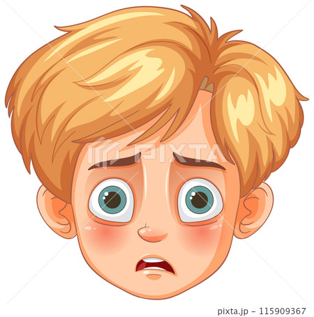 Worried Boy's Facial Expression 115909367
