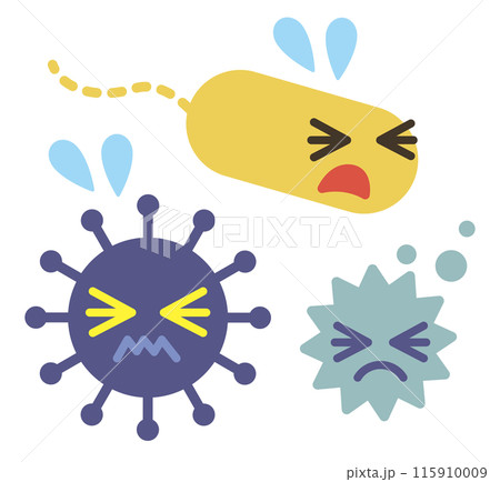 困った表情の病原菌 115910009