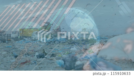 Image of data processing over rubbish dump 115910633