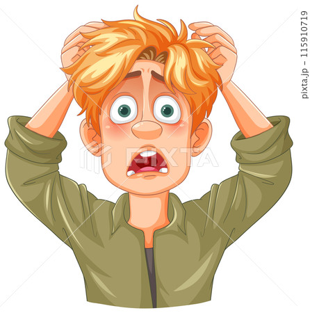 Surprised Young Man Illustration Surprised Young Man Illustration 115910719