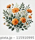 オレンジの花束 115910995