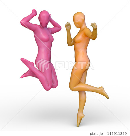 ポーズをとる女性達 ポーズをとる女性達 115911239