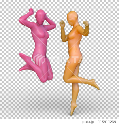 ポーズをとる女性達 ポーズをとる女性達 115911239