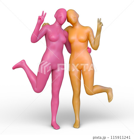 ポーズをとる女性達 ポーズをとる女性達 115911241