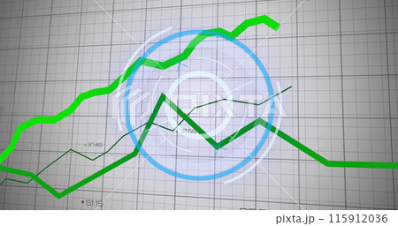 Image of scope scanning and data processing over white background 115912036