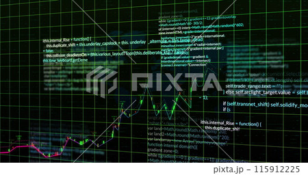Image of financial data processing over grid Image of financial data processing over grid 115912225