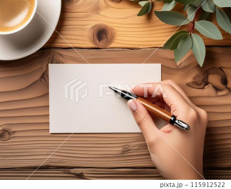メッセージカードを書く手 メッセージカードを書く手 115912522