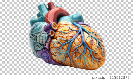 Colorful Human Heart Model For Study 115912875