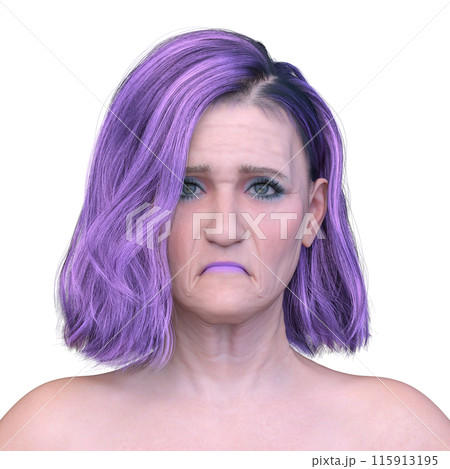 老婦人の顔アップ 老婦人の顔アップ 115913195