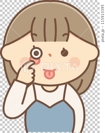 一個女人玩遊戲的插圖 一個女人玩遊戲的插圖 115913395