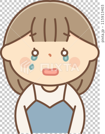 Illustration of a woman crying 115913403