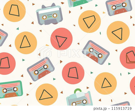 ポップなキッズのパターン背景 115913719