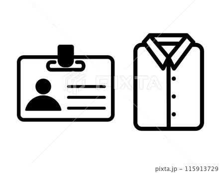 ユニフォーム　社員証　アイコン 115913729