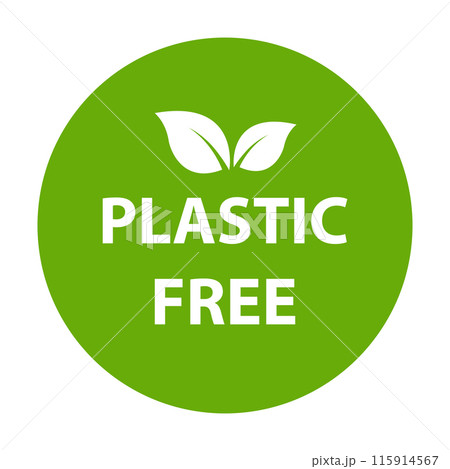 plastic free icon vector BPA free warranty packaging sign for graphic design, logo, website, social media, mobile app, UI illustration 115914567