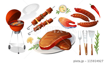 BBQ party food and tools set BBQ party food and tools set 115914927