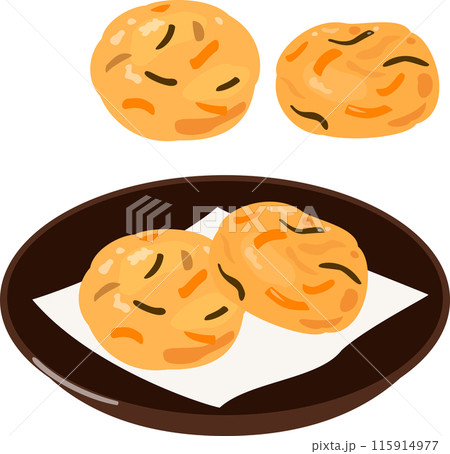 皿に盛ったがんもどき 115914977