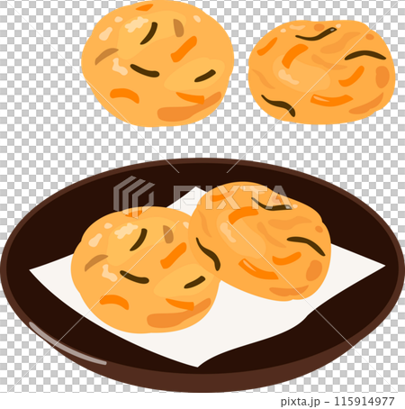 皿に盛ったがんもどき 115914977