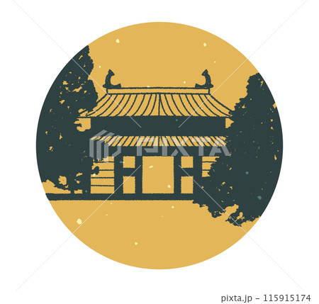 水戸城跡 茨城県 イラスト素材 115915174