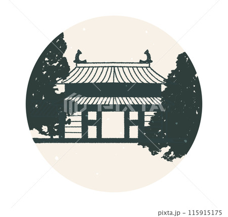 水戸城跡 茨城県 イラスト素材 115915175