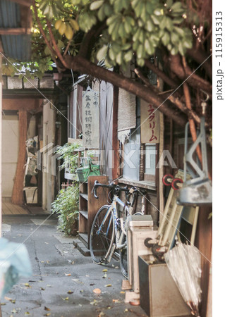 路地裏の細い道 115915313
