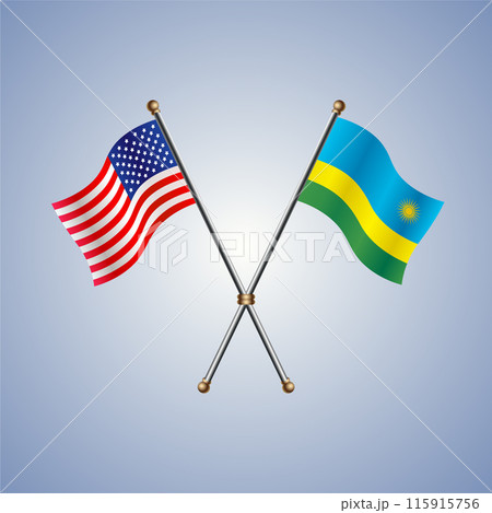 United States and Rwanda flags relations 115915756