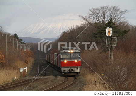 室蘭本線　貨物列車　羊蹄山 115917009