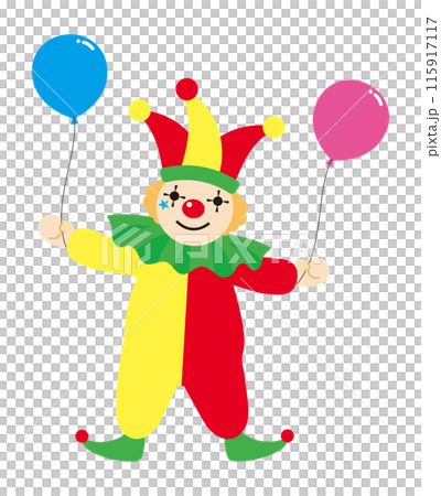 風船を持つピエロ 115917117