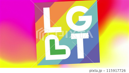 Image of lgbt text over shapes 115917726