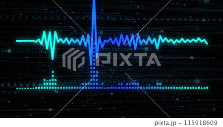 Image of moving columns over light spots on black background Image of moving columns over light spots on black background 115918609
