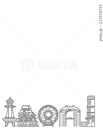 大阪 建物 背景 イラスト 大阪 建物 背景 イラスト 115918753