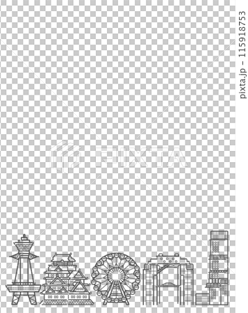 大阪 建物 背景 イラスト 大阪 建物 背景 イラスト 115918753