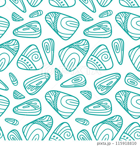 Seamless vector pattern with rocks. 115918810