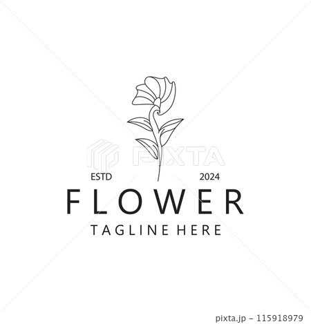 Flower logo design Floral emblem. Cosmetics, Spa, Beauty salon identity, Boutique and wedding template Flower logo design Floral emblem. Cosmetics, Spa, Beauty salon identity, Boutique and wedding template 115918979