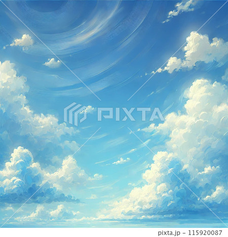 雲の空き間を抜けると向こうは青空 115920087