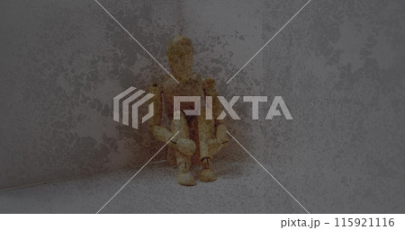 Textured scratched overlay against stressed...のイラスト素材 [115921116] - PIXTA
