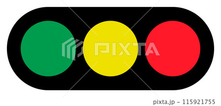 シンプルな信号機のアイコン 115921755