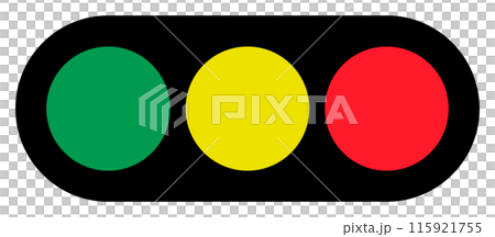 シンプルな信号機のアイコン 115921755