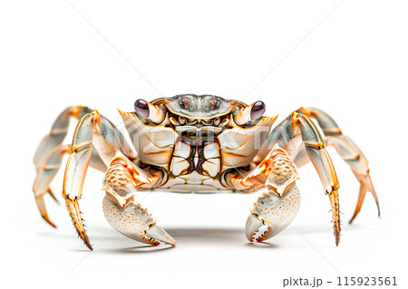Peekytoe Crab isolated on white background Peekytoe Crab isolated on white background 115923561